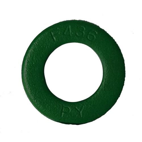 A325FW158XG 1-5/8" F436 Structural Flat Washer, Hardened, Teflon (Xylan®) Green